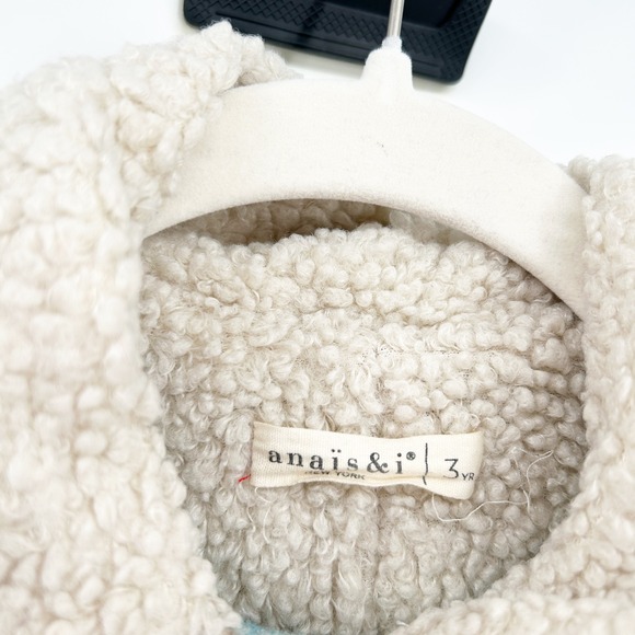 Anais & I Girls Plaid Sherpa Lined Double Breasted Wool Blend Coat Size 3T - Picture 5 of 9